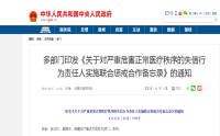 多部门印发《yd2333云顶电子游戏于对严重危害正常医疗秩序的失信行为责任人实施联合惩戒合作备忘录》的通知 